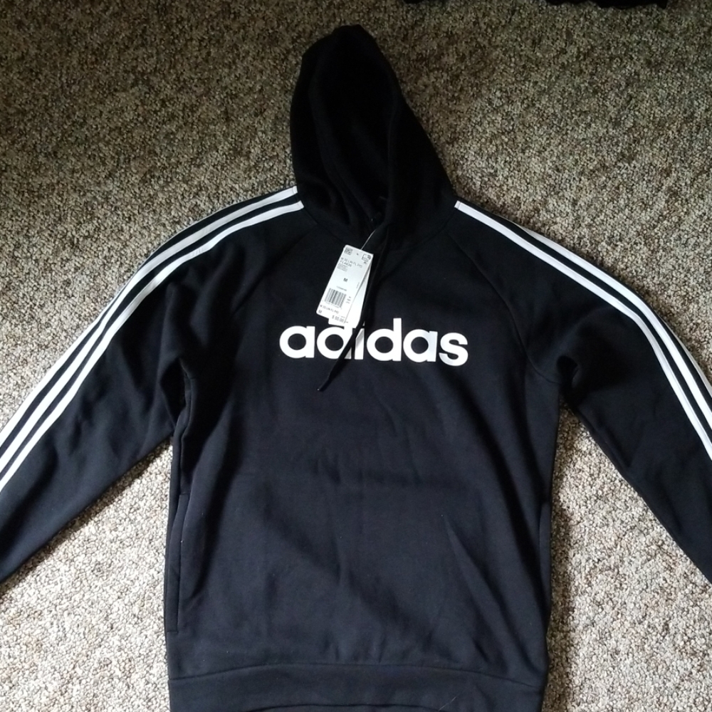 COPY - Black and white Adidas hoodie